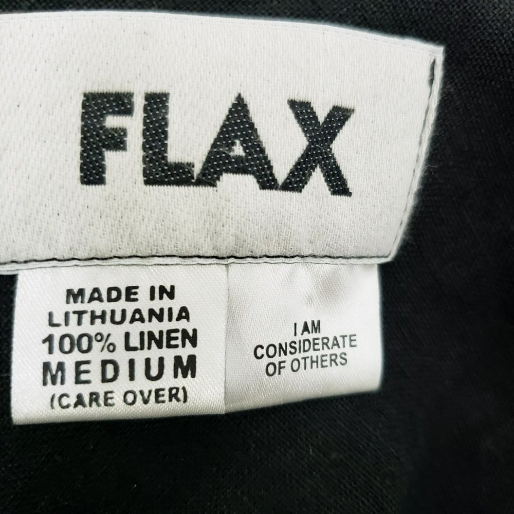 Flax Fundamental Black Tank Top Linen Women's Size Medium - Picture 7 of 9